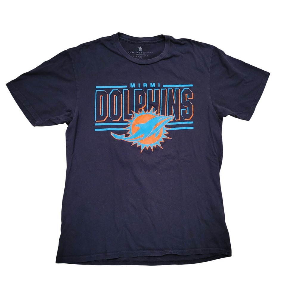 Junk Food M T Shirt Black Miami Dolphins Graphic GO FINS NFL Tee Football Team